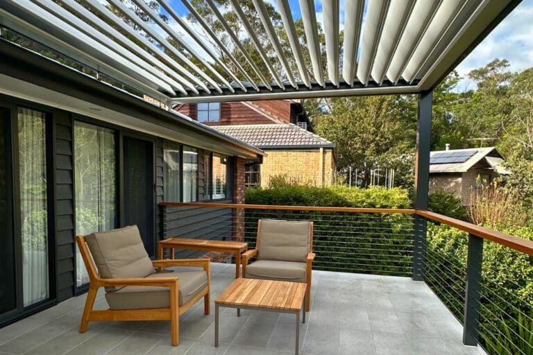 Balcony transformation in St Ives Chase, NSW, by Pergola Land