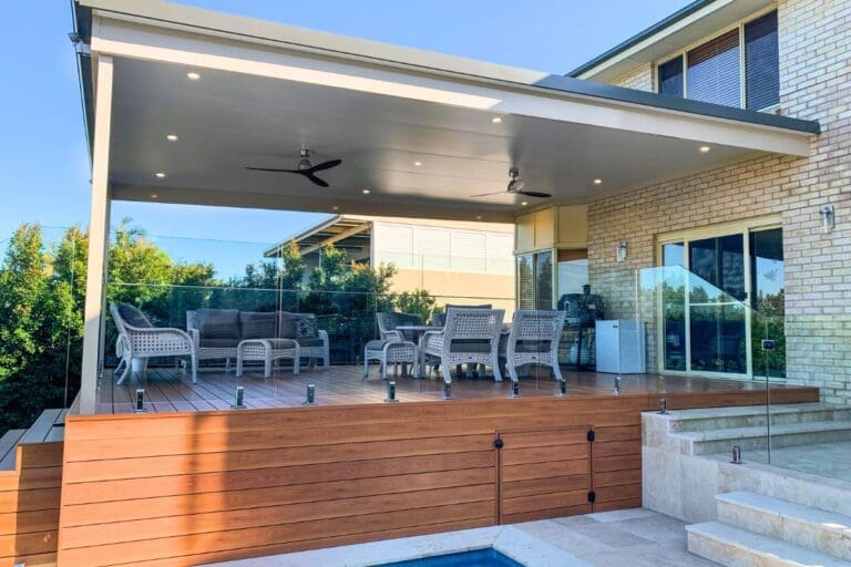 Insulated pergola with aluminium flooring, Collaroy Plateau, designed & built by Pergola Land