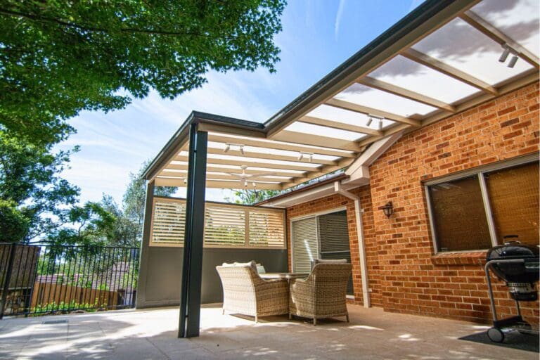 Polycarbonate patio, Pymble NSW, designed & built by Pergola Land.